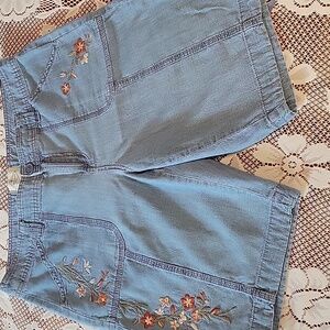 St. John's Bay Light Blue Denim Shorts
